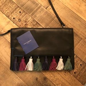 Large clutch with removable cross body strap